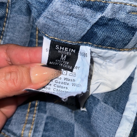 SHEIN - High-waisted blocked pattern shorts - Picture 5 of 6